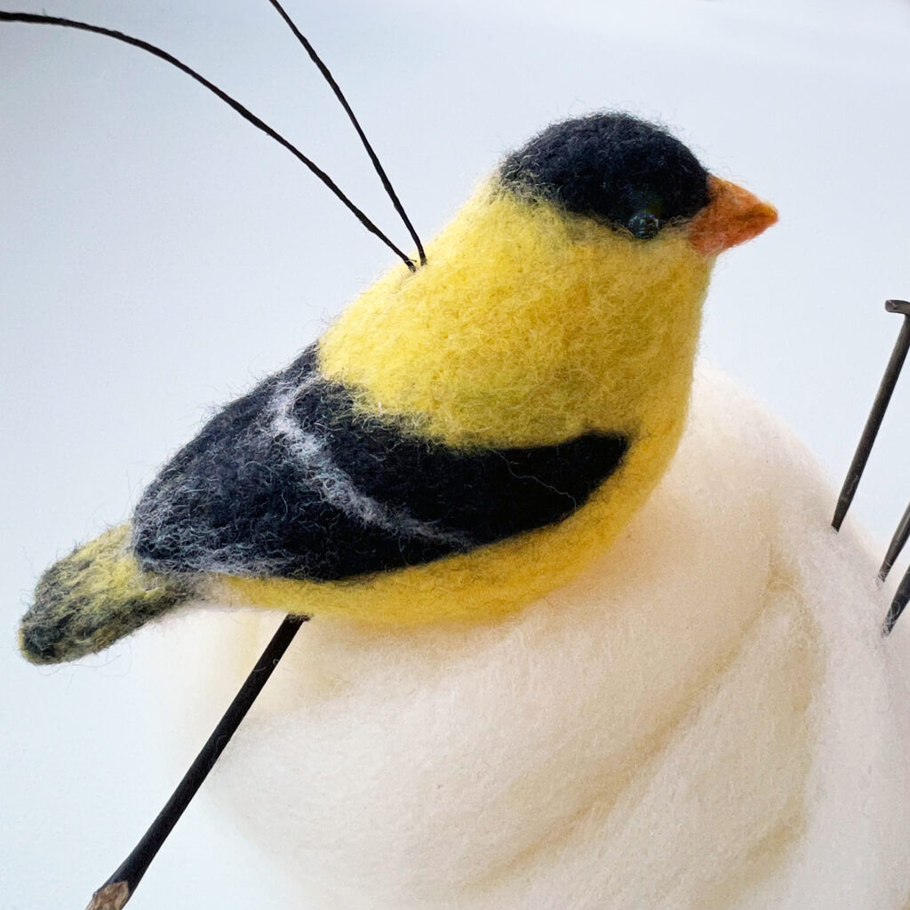 felted goldfinch