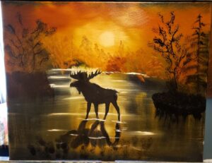 Moose painting