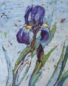 watercolor batik iris