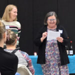 MMFS Founder Robin Brooksbank stands with MMFS artisan-instructor Laurelei Creuzer at an Appreciation Event