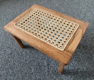 caned footstool