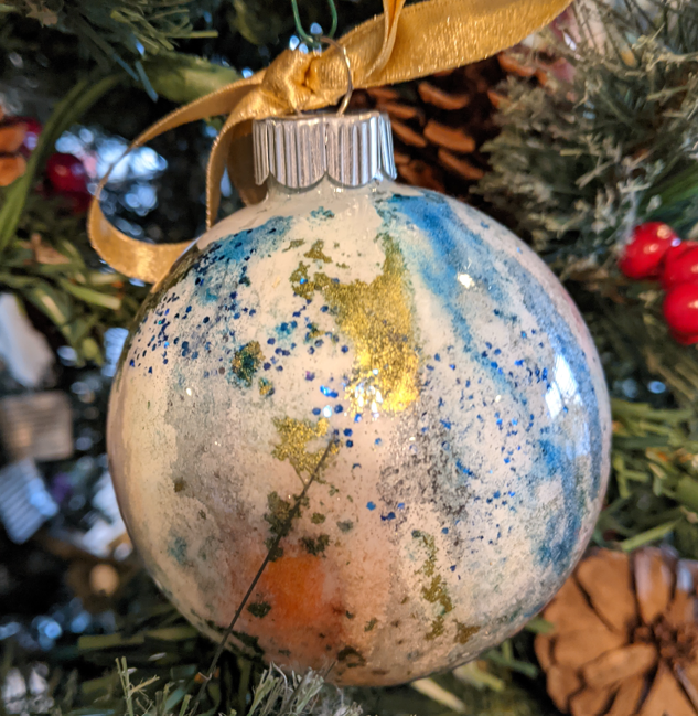 alcohol ink ornament