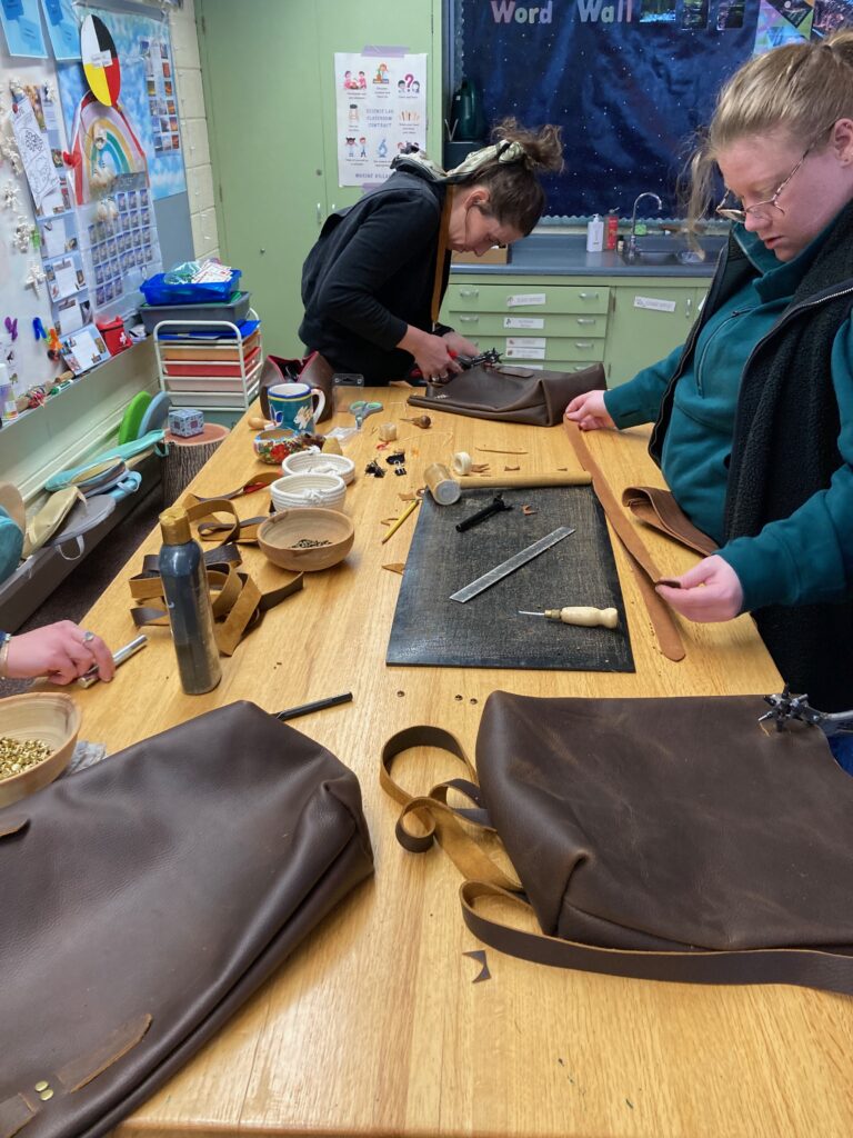 leather tote
