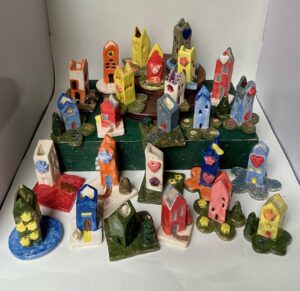 tiny clay houses peg medcraft